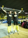Roger i Kacper w Gdyni na Powerizerach, czyli stali bywalcy aren sportowych kibicują drużynie z Sopotu